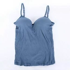 Tank top padded camisole push up built in white blue purple nude